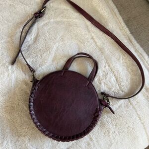 FREE PEOPLE: Elegant Burgundy Circle Bag